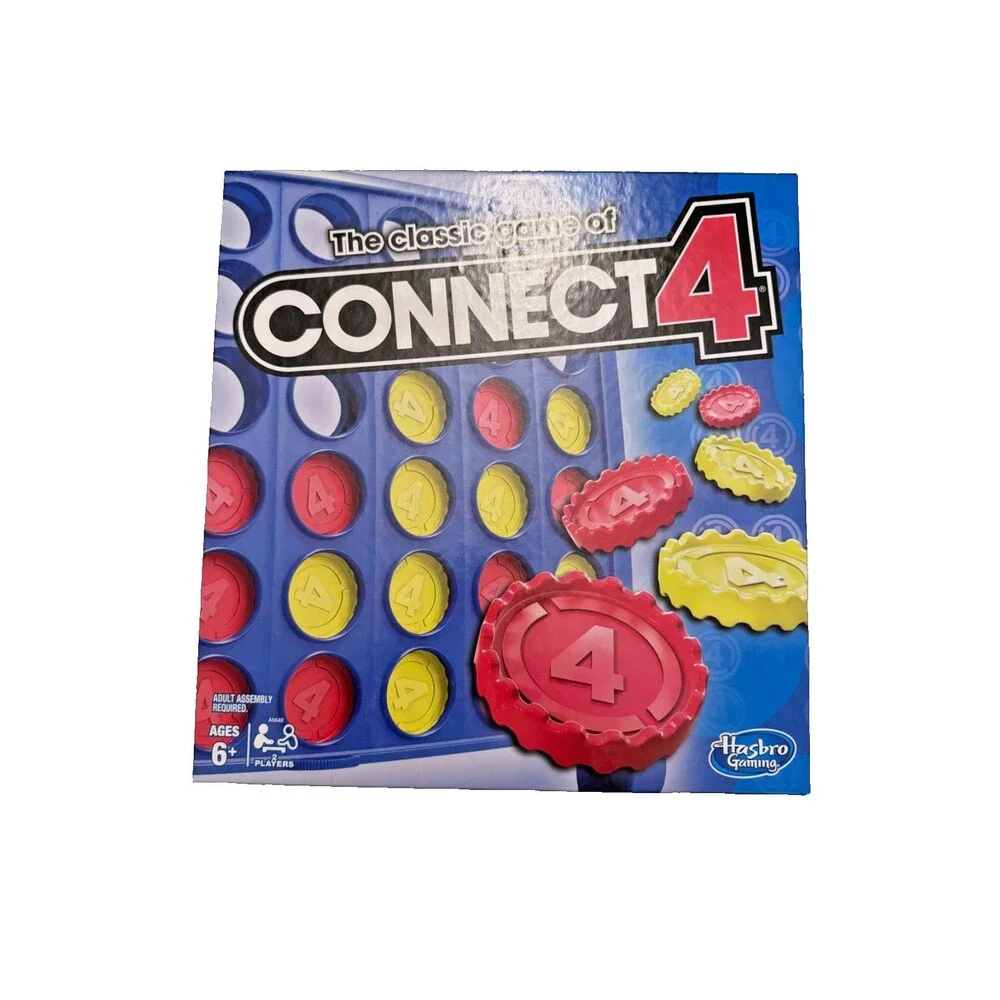 Hasbro Gaming Connect 4 Classic Grid,4 In A Row Game,Strategy Board Games For 6
